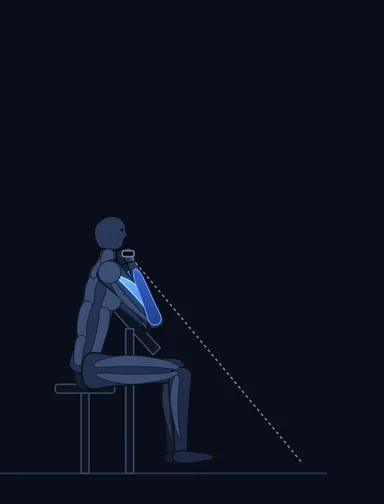 Cable Preacher Curl, finish position, with the working muscles highlighted