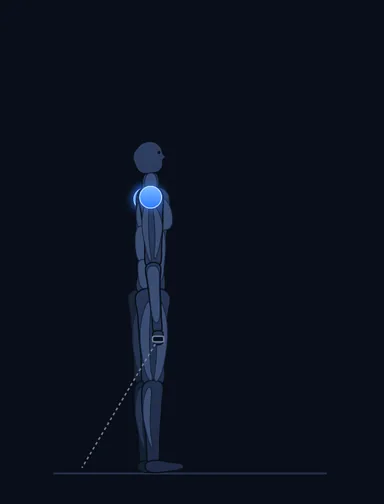 Front Cable Raise, start position, with the working muscles highlighted