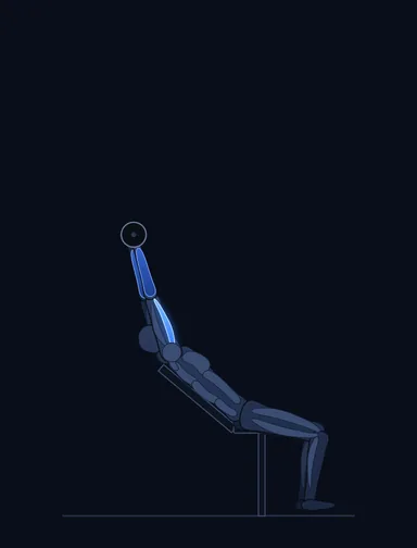 Incline Barbell Triceps Extension, start position, with the working muscles highlighted