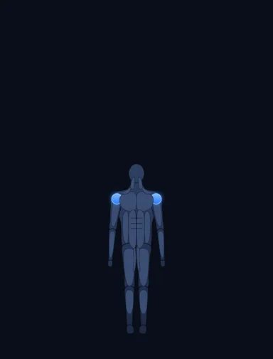Lateral Raise - With Bands, start position, with the working muscles highlighted