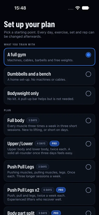 Choosing a starter plan